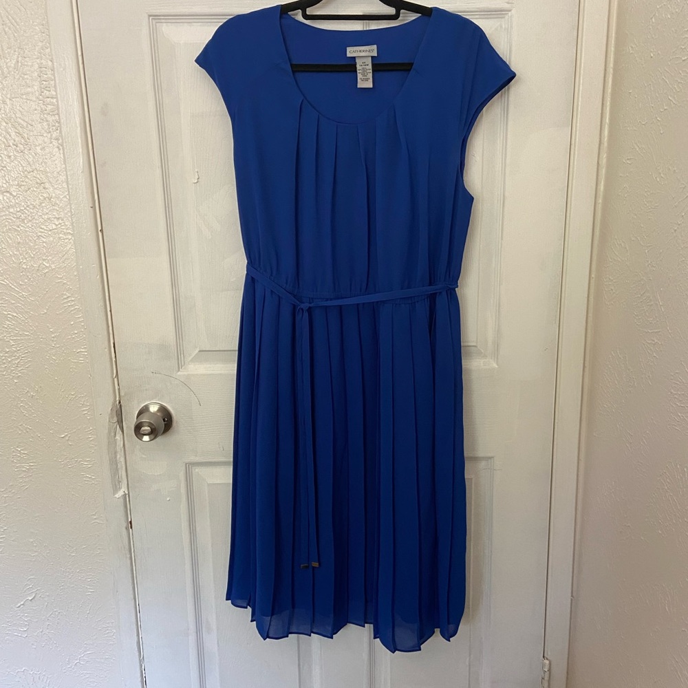 Catherine's royal blue sleeveless dress Ladies OX / 14W/16W Retail 119.99